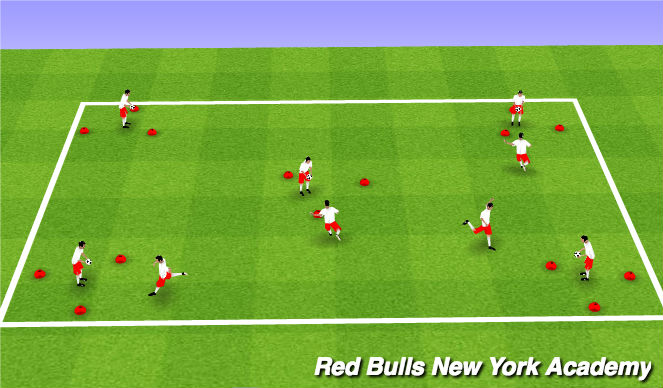 Football/Soccer Session Plan Drill (Colour): Warm up