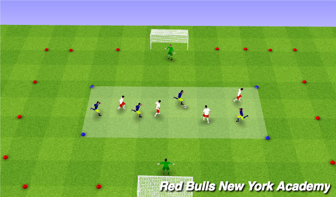 Football/Soccer Session Plan Drill (Colour): Conditioned Game
