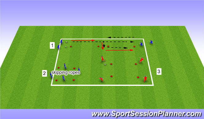 Football/Soccer Session Plan Drill (Colour): Ball control  / passing