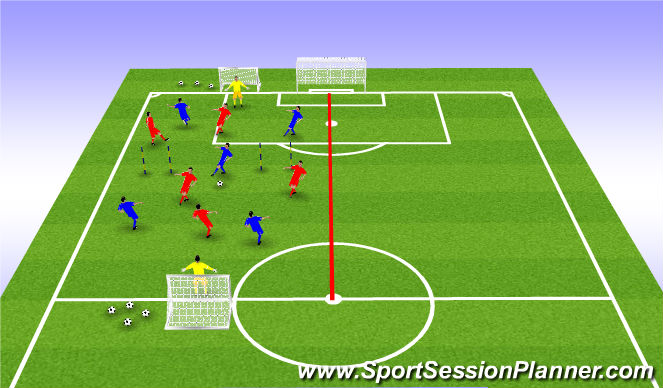 Football/Soccer Session Plan Drill (Colour): SSG- transition game