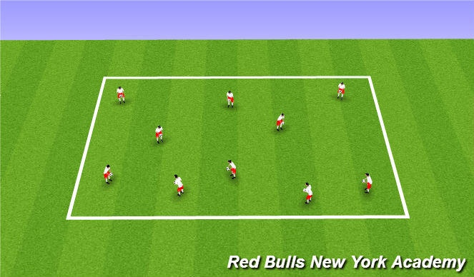 Football/Soccer Session Plan Drill (Colour): Warm Up
