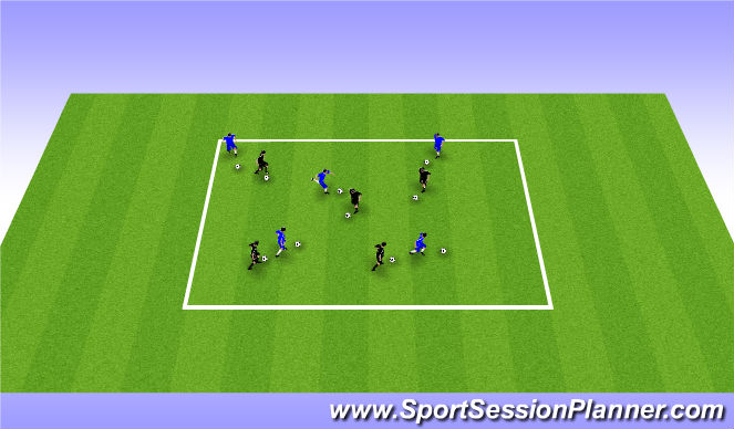 Football/Soccer Session Plan Drill (Colour): Skill Intro