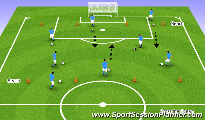 Football/Soccer Session Plan Drill (Colour): Fun Game