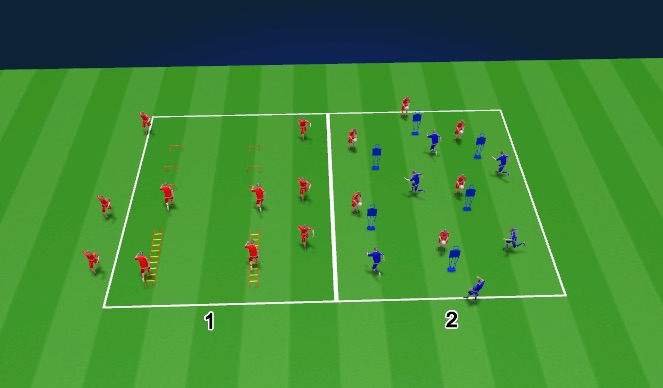 Football/Soccer Session Plan Drill (Colour): Warm up