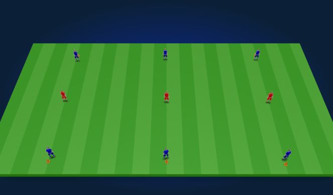 Football/Soccer Session Plan Drill (Colour): Long Passing/Receiving