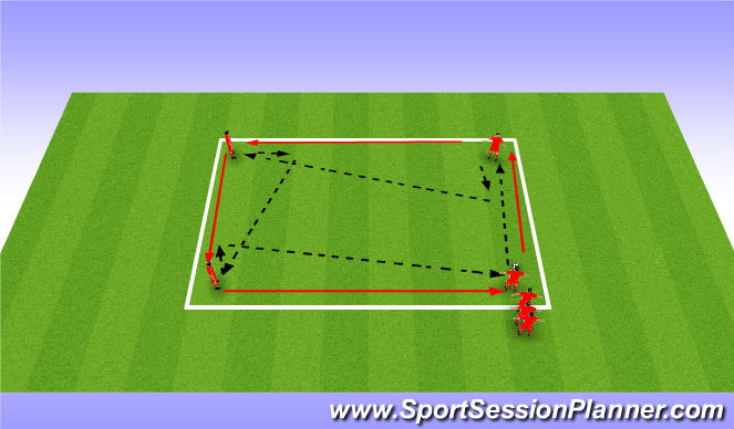 Football/Soccer Session Plan Drill (Colour): warm up