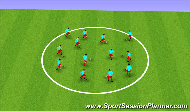 Football/Soccer Session Plan Drill (Colour): Warm Up 1