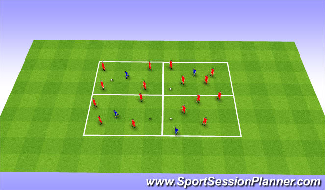 Football/Soccer Session Plan Drill (Colour): warm up
