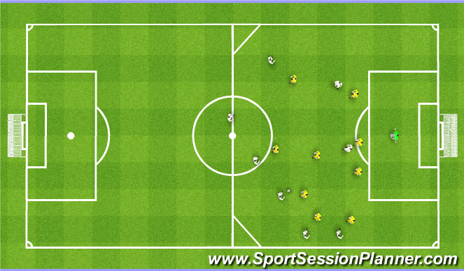 Football/Soccer Session Plan Drill (Colour): Training Game