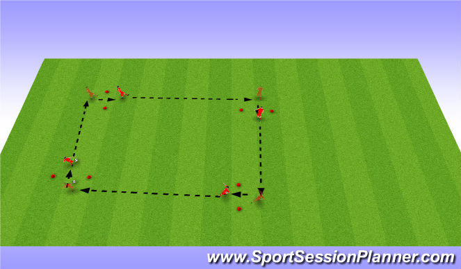 Football/Soccer Session Plan Drill (Colour): BU 11 passing & receiving