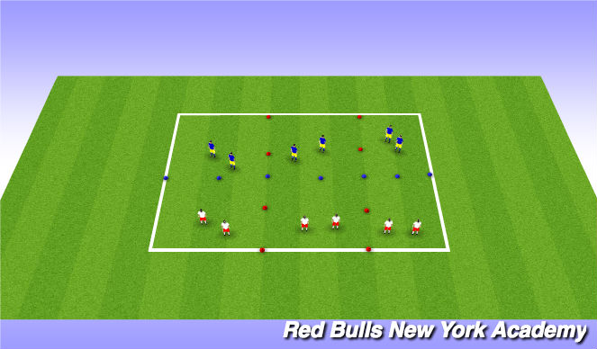 Football/Soccer Session Plan Drill (Colour): 2v2