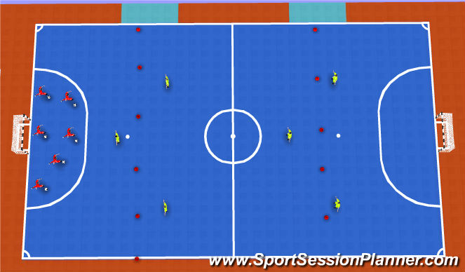 Futsal Session Plan Drill (Colour): Warm Up