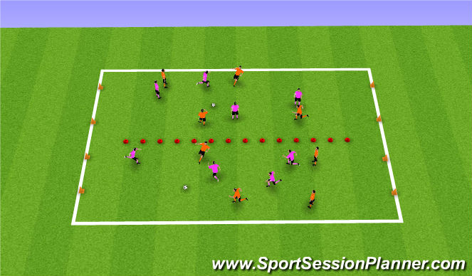 Football/Soccer Session Plan Drill (Colour): Conditioned Match