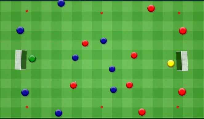 Football/Soccer Session Plan Drill (Colour): Gra interwałowa z bokami.
