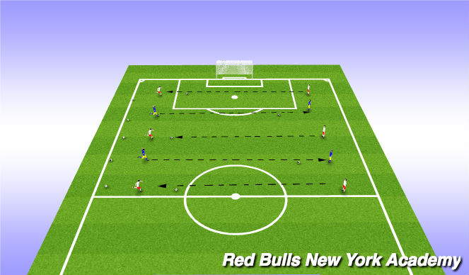Football/Soccer Session Plan Drill (Colour): Warm up