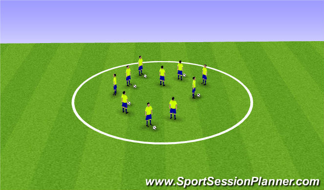 Football/Soccer Session Plan Drill (Colour): Warm Up