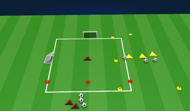 Football/Soccer Session Plan Drill (Colour): 1v1 TRANSITION TO DEFEND