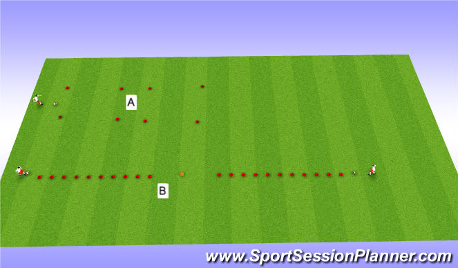 Football/Soccer Session Plan Drill (Colour): Warm-up