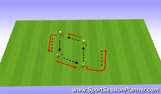 Football/Soccer Session Plan Drill (Colour): Passing