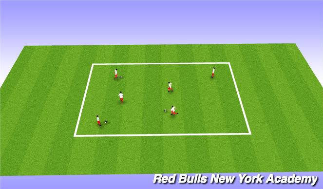 Football/Soccer Session Plan Drill (Colour): Warm up