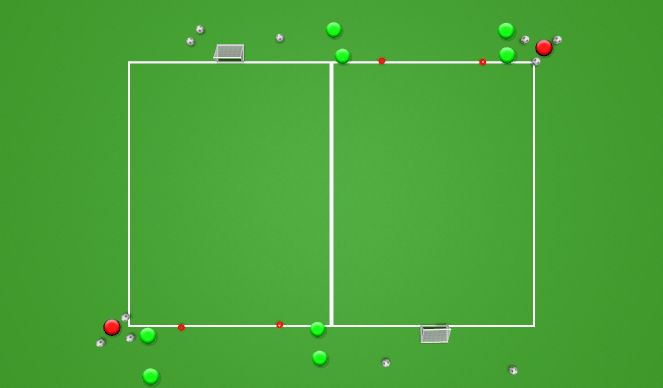 Football/Soccer Session Plan Drill (Colour): 1V1 or 2V2