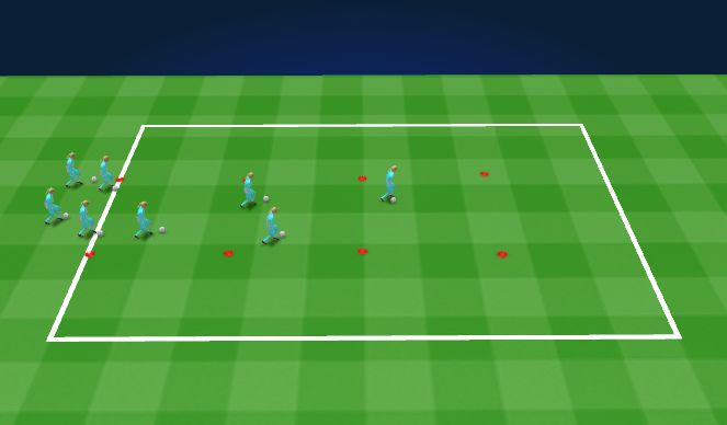 Football/Soccer Session Plan Drill (Colour): Skill channels