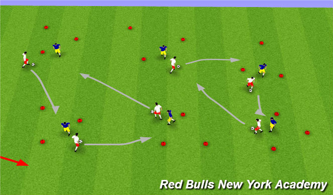Football/Soccer Session Plan Drill (Colour): Maine Theme 2