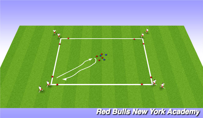 Football/Soccer Session Plan Drill (Colour): Warm up