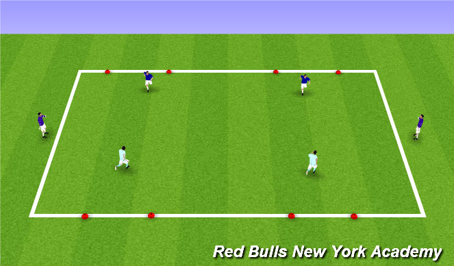 Football/Soccer Session Plan Drill (Colour): Conditioned game