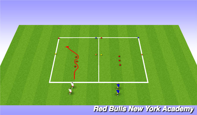 Football/Soccer Session Plan Drill (Colour): Warm up