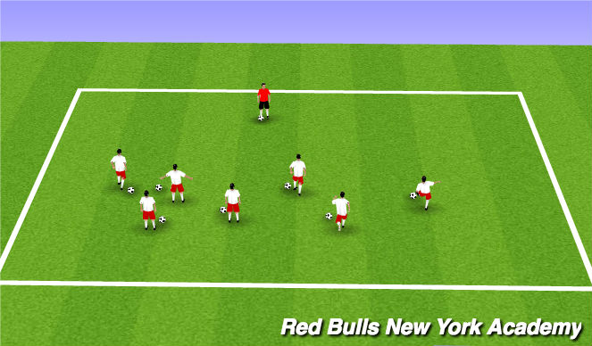 Football/Soccer Session Plan Drill (Colour): Warm Up Simon Says
