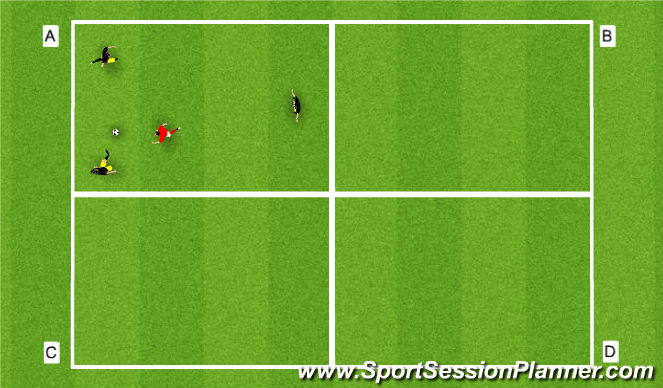 Football/Soccer Session Plan Drill (Colour): Posession under pressure