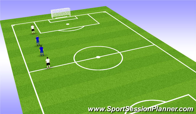 Football/Soccer Session Plan Drill (Colour): 1v1