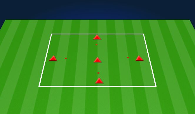 Football/Soccer Session Plan Drill (Colour): Passing diamonds
