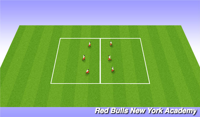 Football/Soccer Session Plan Drill (Colour): Soccer Tennis/Ball Mastery
