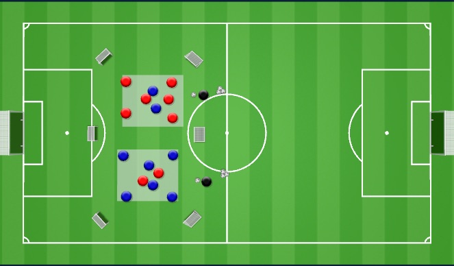 Football/Soccer Session Plan Drill (Colour): 6 vs 2 Rondo