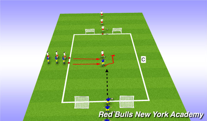 Football/Soccer Session Plan Drill (Colour): Opposed