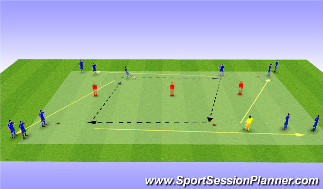 Football/Soccer Session Plan Drill (Colour): Skill Intro Progression A