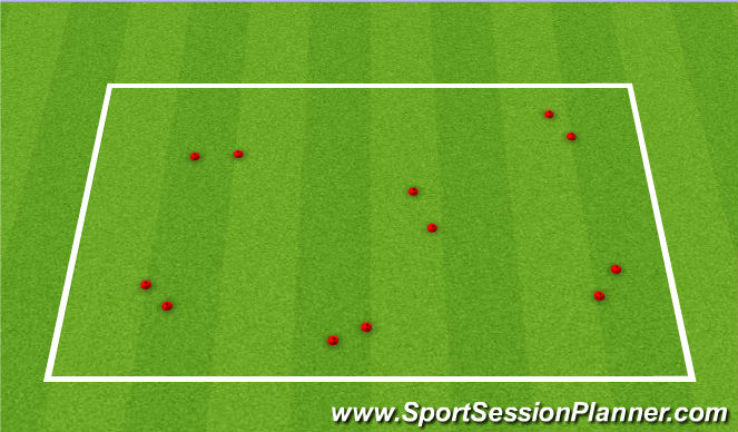 Football/Soccer Session Plan Drill (Colour): Ball Mastery