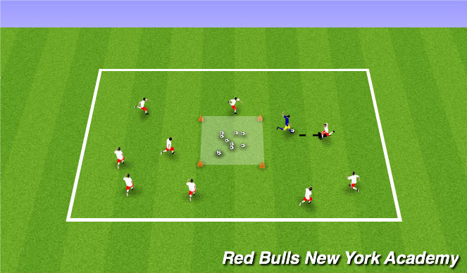 Football/Soccer Session Plan Drill (Colour): Warm-Up