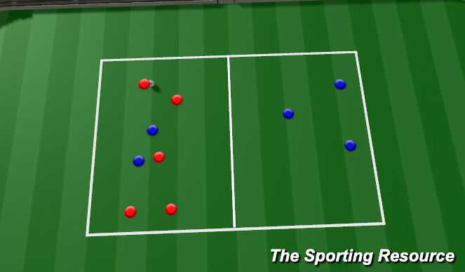 Football/Soccer Session Plan Drill (Colour): Win the Ball