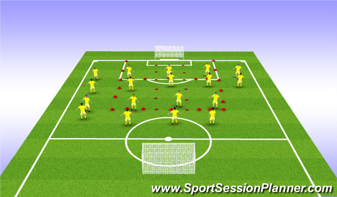 Football/Soccer Session Plan Drill (Colour): Tech Session