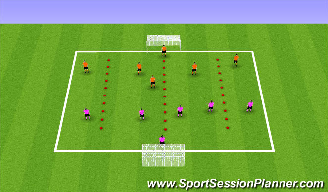 Football/Soccer Session Plan Drill (Colour): Conditioned Game