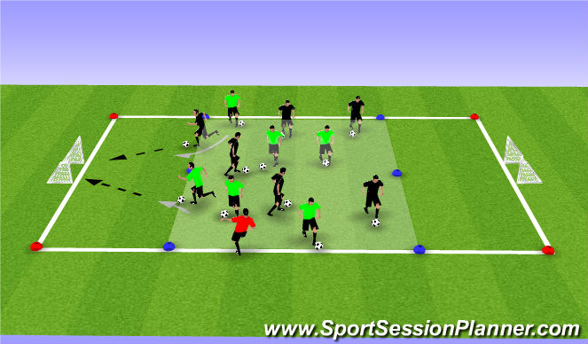 Football/Soccer Session Plan Drill (Colour): Drill