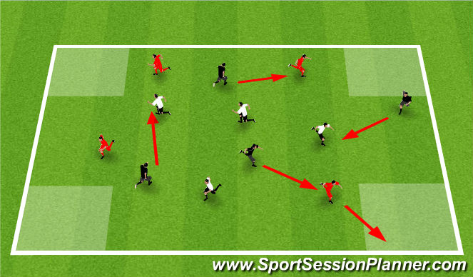 Football/Soccer Session Plan Drill (Colour): WU: