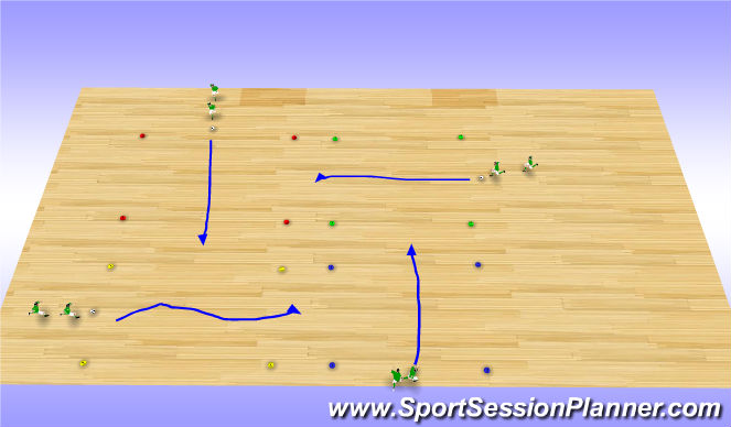 Futsal Session Plan Drill (Colour): Technique