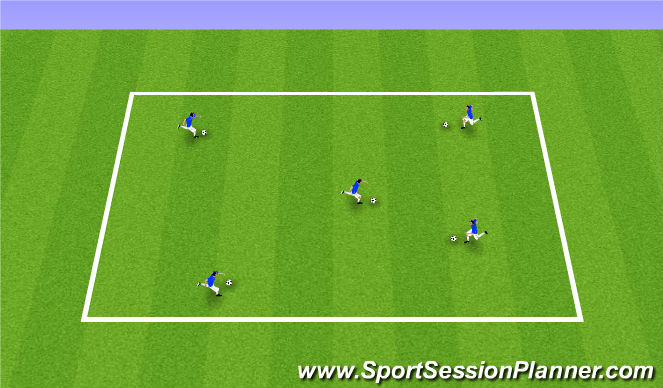 Football/Soccer Session Plan Drill (Colour): Warm Up