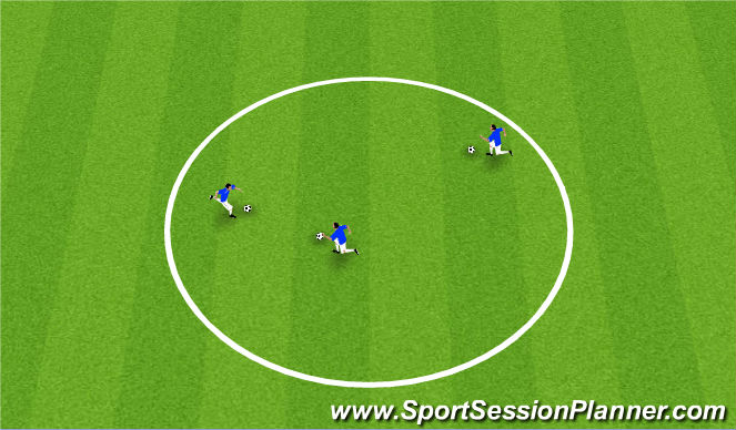 Football/Soccer Session Plan Drill (Colour): King Of Ring