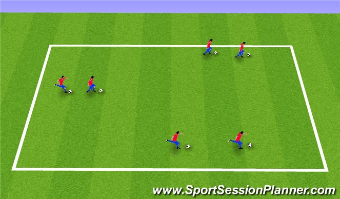 Football/Soccer Session Plan Drill (Colour): Follow the leader
