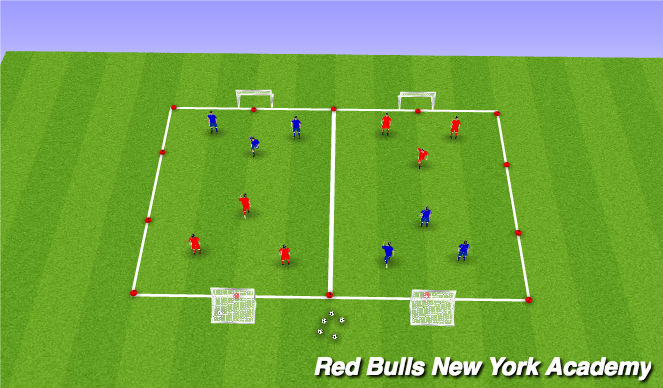 Football/Soccer Session Plan Drill (Colour): 3v3/4v4 Tournament